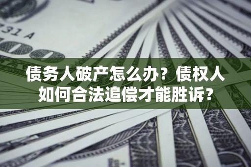 武汉债务人破产怎么办？债权人如何合法追偿才能胜诉？