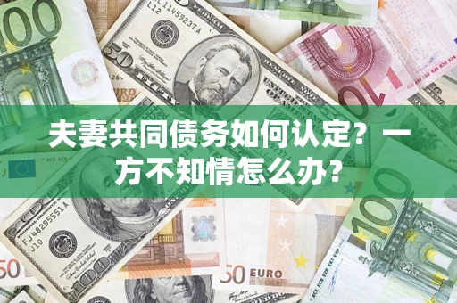 武汉夫妻共同债务如何认定？一方不知情怎么办？