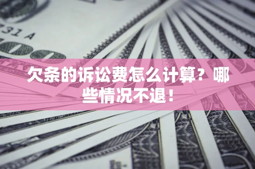 武汉欠条的诉讼费怎么计算？哪些情况不退！