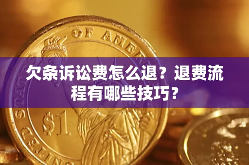 武汉欠条诉讼费怎么退？退费流程有哪些技巧？