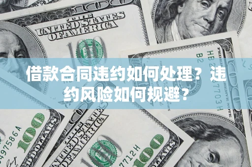 武汉借款合同违约如何处理？违约风险如何规避？