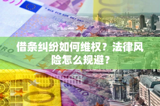武汉借条纠纷如何维权？法律风险怎么规避？
