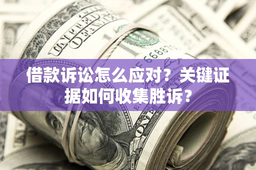 武汉借款诉讼怎么应对？关键证据如何收集胜诉？