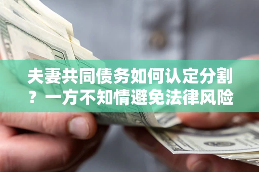 武汉夫妻共同债务如何认定分割？一方不知情避免法律风险必看！